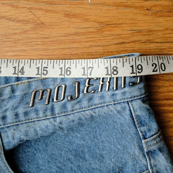 Y2K MOJEANS Baggy Carpenter Denim Shorts Light Wash Blue Size 40 Hip-Hop Skater - Picture 11 of 15